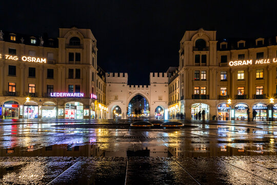 The historical Karlstor in Statchus area of Munich, Germany