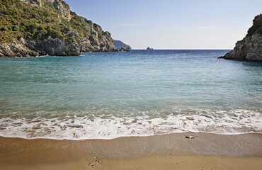 Beach in Palaiokastritsa. Greece