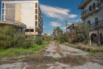 The abandoned city, ghost town, Varosha in Famagusta, North Cyprus. The local name is 