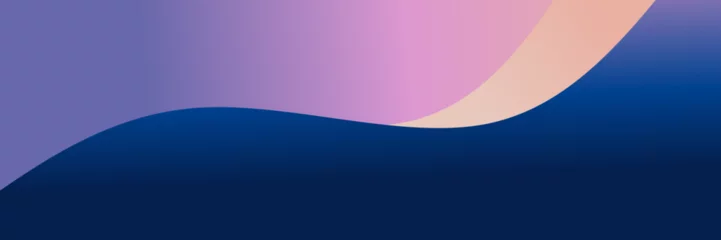 Photo sur Plexiglas Pantone 2022 very peri Conception minimaliste de fond de bannière dégradé clair et foncé. Papier peint d& 39 art contemporain avec des mélanges de couleurs orange, très péri et bleu foncé. Thème du coucher du soleil sur la montagne. Style futuriste rétro.