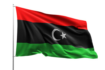 flag real realistic fabric flying wave shine country nation national pole hd transparent png libya
