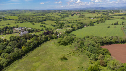 Obraz premium Aerial views over the Vale of glamorgan