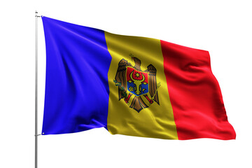 flag real realistic fabric flying wave shine country nation national pole hd transparent png MOLDOVA
