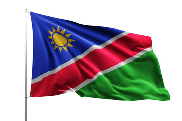 Fototapeta premium flag national transparent high quality flying realistic real original NAMIBIA