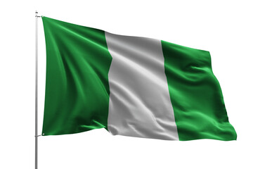 flag national transparent high quality flying realistic real original NIGERIA