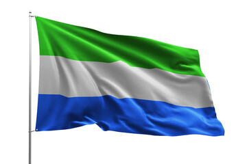 Obraz premium flag national transparent high quality flying realistic real original SIERRALEONE