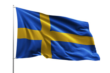flag national transparent high quality flying realistic real original SWEDEN