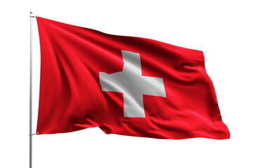 flag national transparent high quality flying realistic real original SWITZERLAND