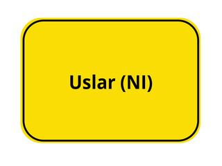 Ortseingangsschild - Uslar NI