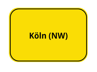 Ortseingangsschild - Köln NW