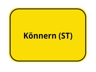Ortseingangsschild - Könnern ST