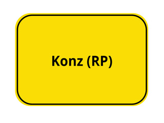 Ortseingangsschild - Konz RP