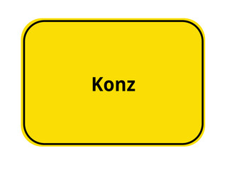 Ortseingangsschild - Konz