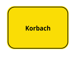 Ortseingangsschild - Korbach