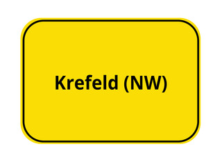 Ortseingangsschild - Krefeld NW