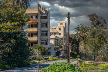 The abandoned city, ghost town, Varosha in Famagusta, North Cyprus. The local name is 