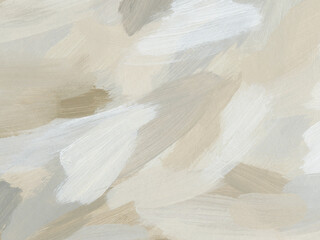 Neutral abstract art background with paint brush strokes. Contemporary hand painted acrylic template