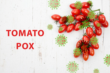 Tomato pox, outbreak of the virus in India, infectious disease spreading
