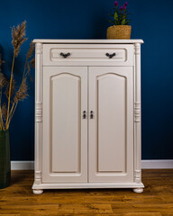 Beige painted furniture after renovation has second life