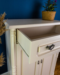 Beige painted furniture after renovation has second life