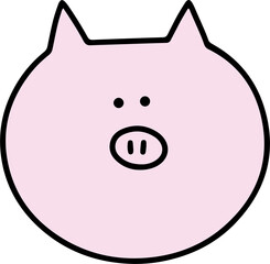 豚, ブタ, ぶた, 子豚, ピッグ, 動物, かわいい, 手描き, イラスト, ピンク, ピグレット, ベクター, ファーム, 哺乳動物,豚肉 - obrazy, fototapety, plakaty