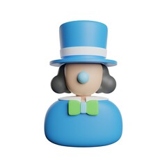 Clown Entertainment Man 3D Rendering Illustration