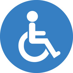 Symbol of Access or Wheelchair symbol vector icon.
