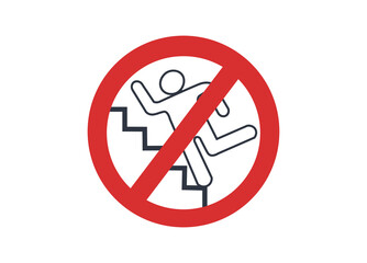 Don't run on the escalator vector icon. 
