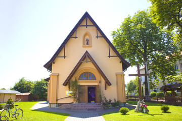Fototapeta na wymiar Roman Catholic Church in Kosiv, Ukraine 