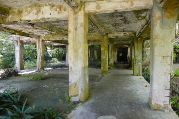 Obraz premium Pristine blue ocean and historical islands , famous diving spot 