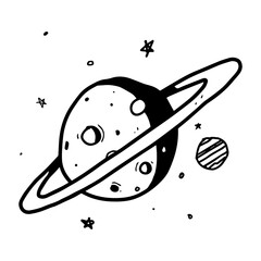 planet in cute animal character illustration design