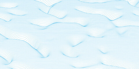 White abstract background and blue line wave