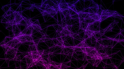 blue and purple futuristic crypto backdrop for wallpaper and business use, abstract geometry background with plexus style, creative digital illustration concept made with polygons and connections