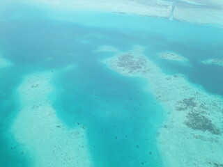 Fototapeta na wymiar Pristine blue ocean, rock islands in Palau