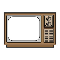 old school television in technology illustration design.