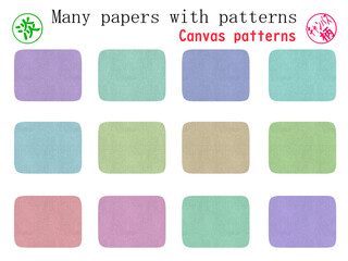 キャンバス柄の生地素材