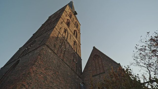 POV shot of historic architecture in Zutphen, Gelderland, Netherlands.