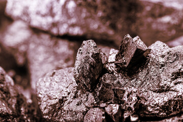 copper ore, macro photography, ore extraction mine, metal used in the production of conductive...