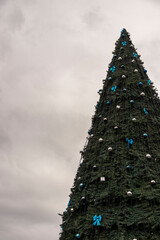 Christmas tree on the street in the city of Bilbao