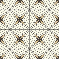 Geometric seamless pattern with rectangle lines vector . monochrome with yellow shade pattern for wall decoration. Patchwork ornament. Vector illustration.