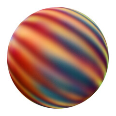Obraz premium a multicolored ball of grooves with a sprinkling of soft grains. isolated object