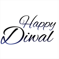 Happy Diwali. Handwritten lettering text isolated Creative background