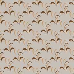 Fototapeta na wymiar Abstract twigs on beige diagonal seamless pattern.