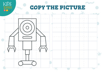 Copy and complete the picture vector blank game, illustration