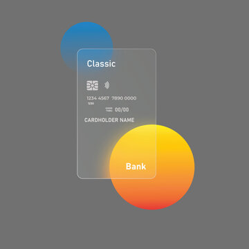 Glassmorphic bank card