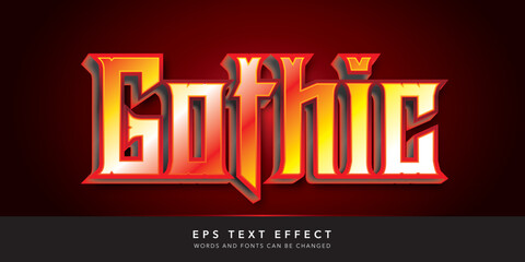gothic 3d editable text effect