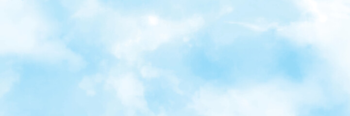 Panorama view nice blue sky and clouds.