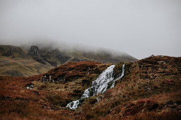 waterfall in hills