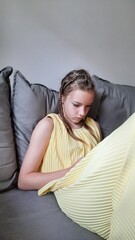 person sleeping on a sofa