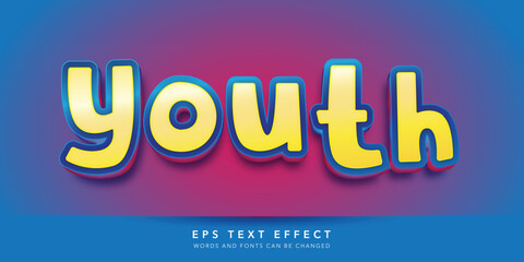 youth 3d editable text effect
